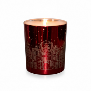 Bougie rouge brillante déco