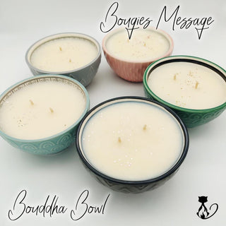 Miaou-Candle Bougie Bougie SURPRISE avec message "Boudda Bowl"